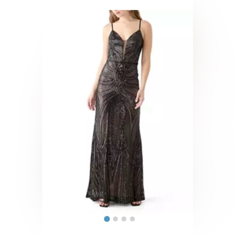B Darlin Black and Beige Dress